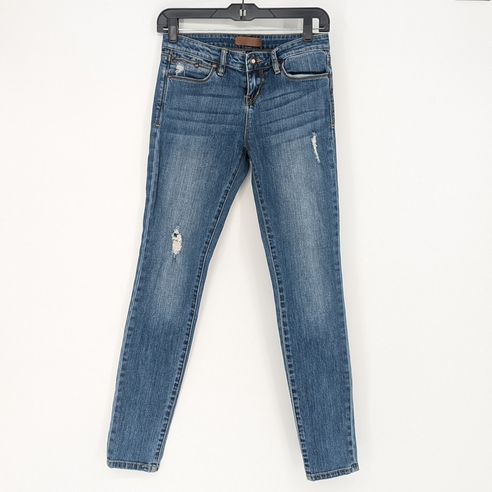 This City Skinny Mid Rise Blue Jeans Denim Blue 24 y2k casual classic american